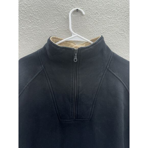 St. Johns Bay Mens Sweatshirt Size XXL Black 1/4 Zip Pullover - Picture 3 of 11